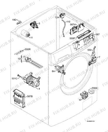 Взрыв-схема стиральной машины Zanussi ZKN7124 - Схема узла Electrical equipment 268
